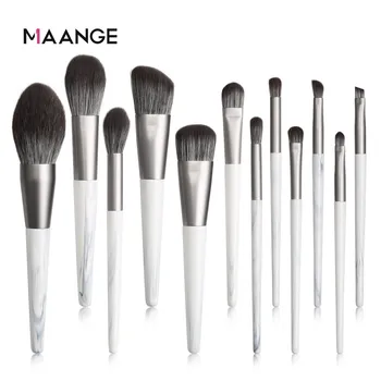 

MAANGE Pro 12Pcs Makeup Brushes Set Cosmetic Foundation Powder Blush Eye Shadow Lip Blend Make Up Brush Tool Kit Maquiagem