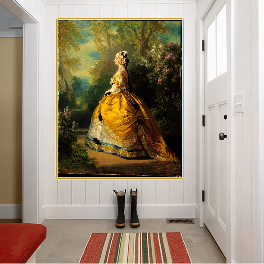 Citon Winterhalter 》 Empress Eugenie De Montijo картина маслом на холсте Настенный декор Современное