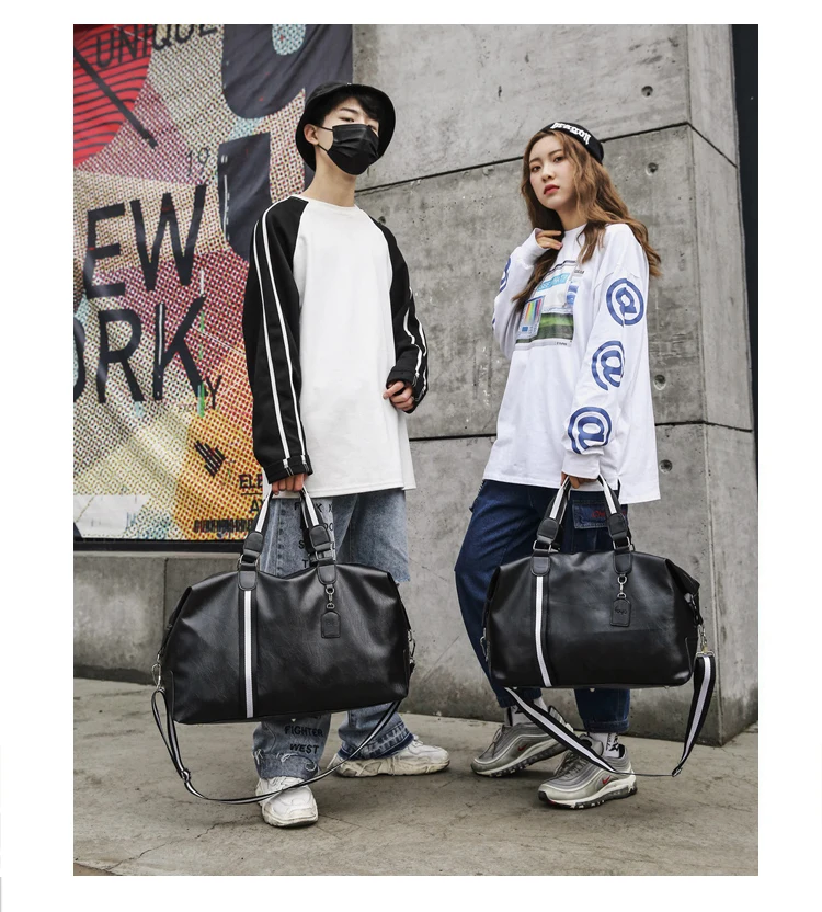 Travel Bag Large Capacity Men Hand Luggage Travel Duffle Bags Leather Handbag Multifunction Women Shoulder Bag Bolsos Weekender