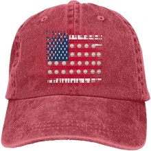 

American Flag Baseball Sports Denim Cap Adjustable Unisex Plain Baseball Cowboy Snapback Hat