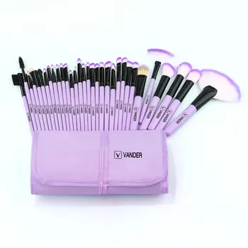 32pcs Makeup Brushes Purple Professional High Quality Natural Hair Cosmetic Foundation Powder Blush Eyeshadow Brush Set 1