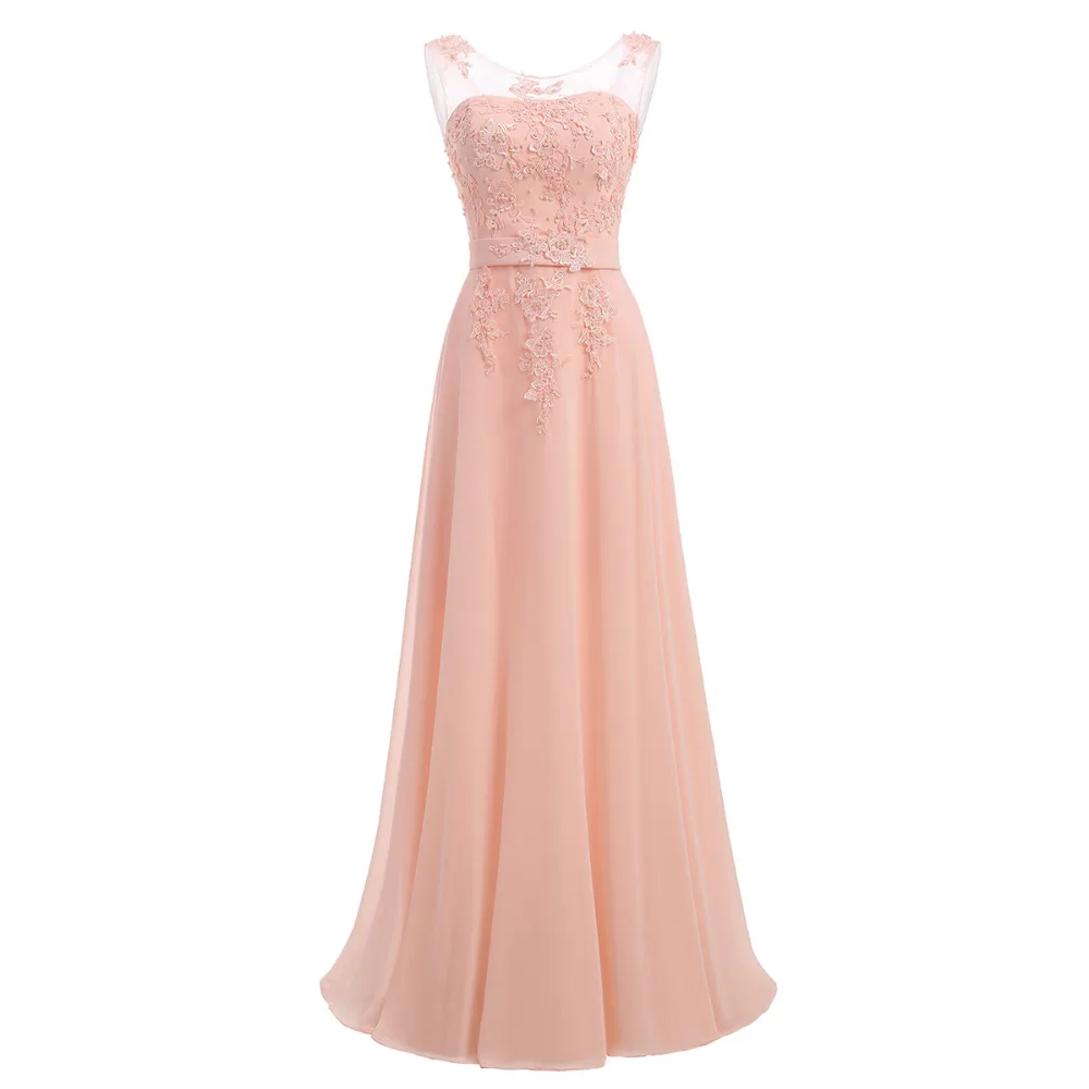 Long Chiffon Bridesmaid Dress Gown Floor-Length Formal Bridesmaid Dresses