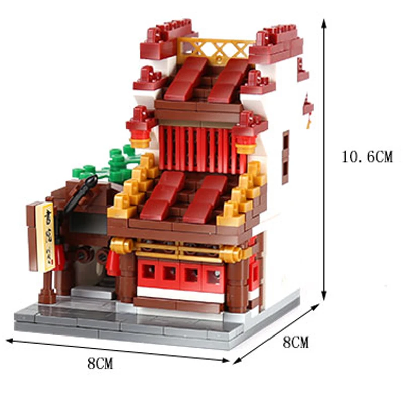 XINGBAO 01102 китайские строительные уличные игрушки чайный домик библиотека тканевый