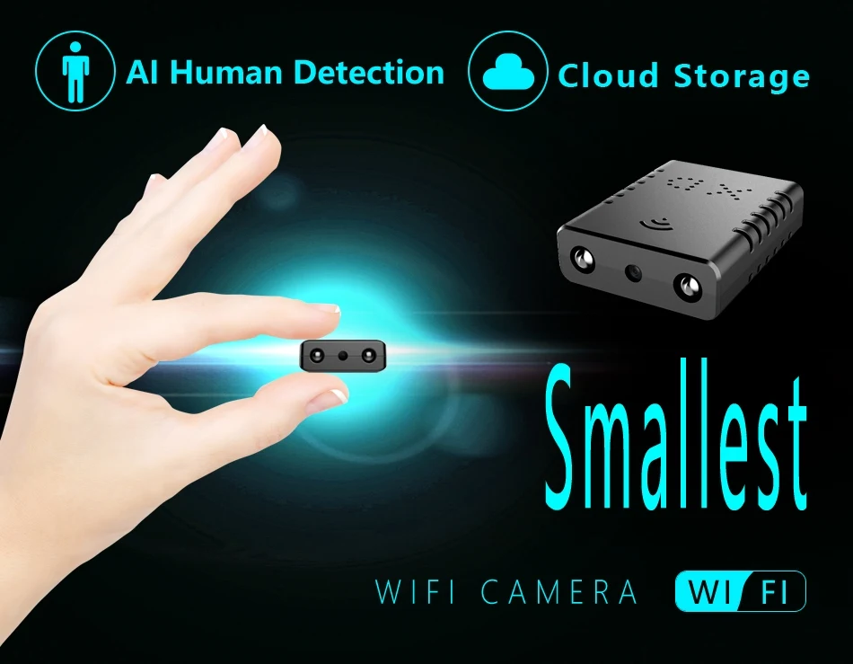 HD мини Wifi камера IR-Cut Облачное хранилище IP/камера AP AI камера обнаружения человека Дистанционная сигнализация видеокамера максимальная поддержка 128G