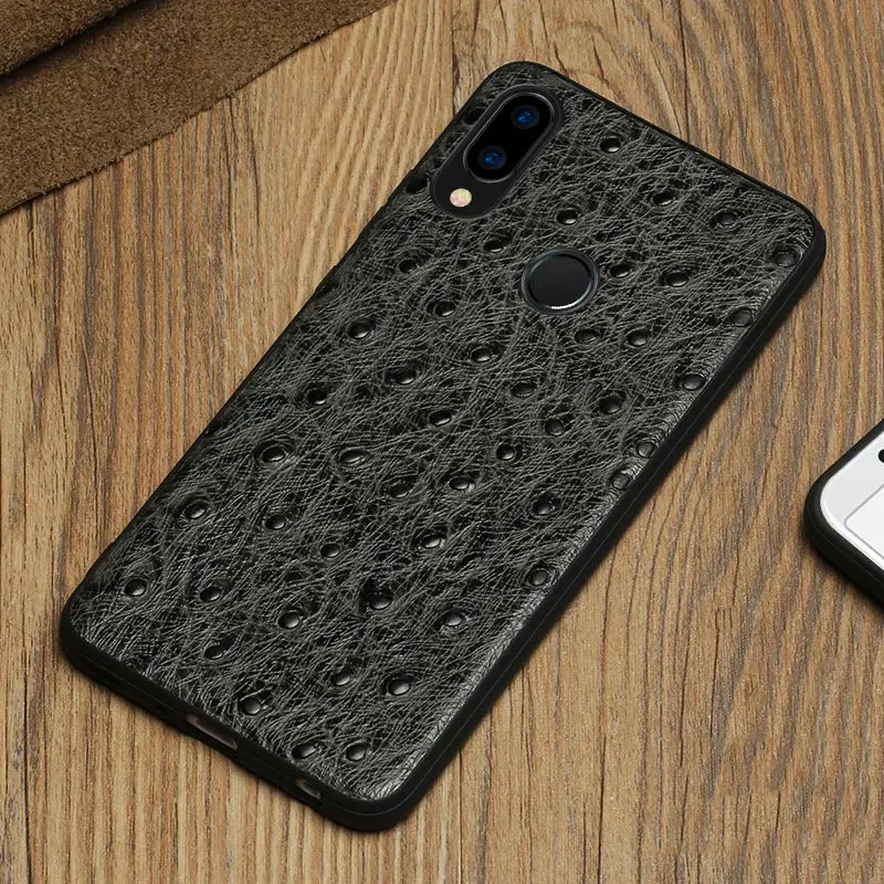 Серый Для Mate10 натуральная кожа чехол для телефона Capa для huawei mate9 pro Nova 2s Nova 3 чехол высокого класса Страус чехол для телефона - Цвет: Серый