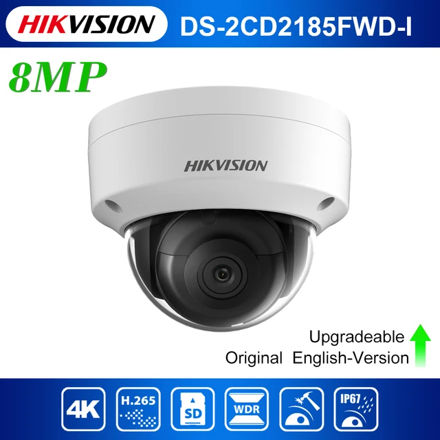 $US $127.49 Hikvision 8MP POE IP Camera DS-2CD2185FWD-I Outdoor 4K Network Dome security CCTV Camera SD card 30m IR H.265+