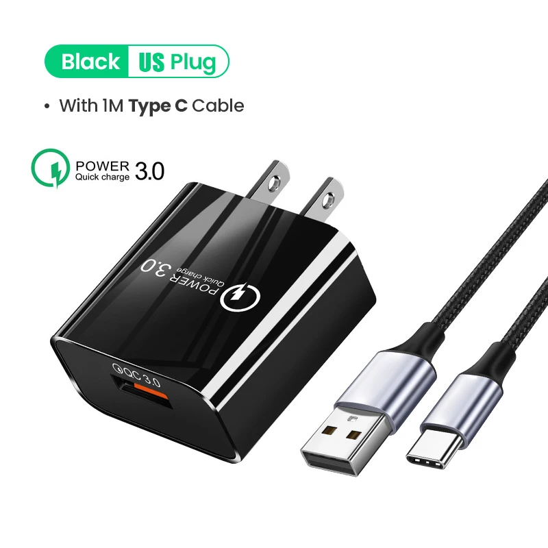 LZ-706 Быстрая зарядка 3,0 QC 18 Вт USB зарядное устройство QC3.0 быстрое настенное зарядное устройство для samsung s10 Xiaomi iPhone huawei зарядное устройство для мобильных телефонов - Тип штекера: Charger with Type-c