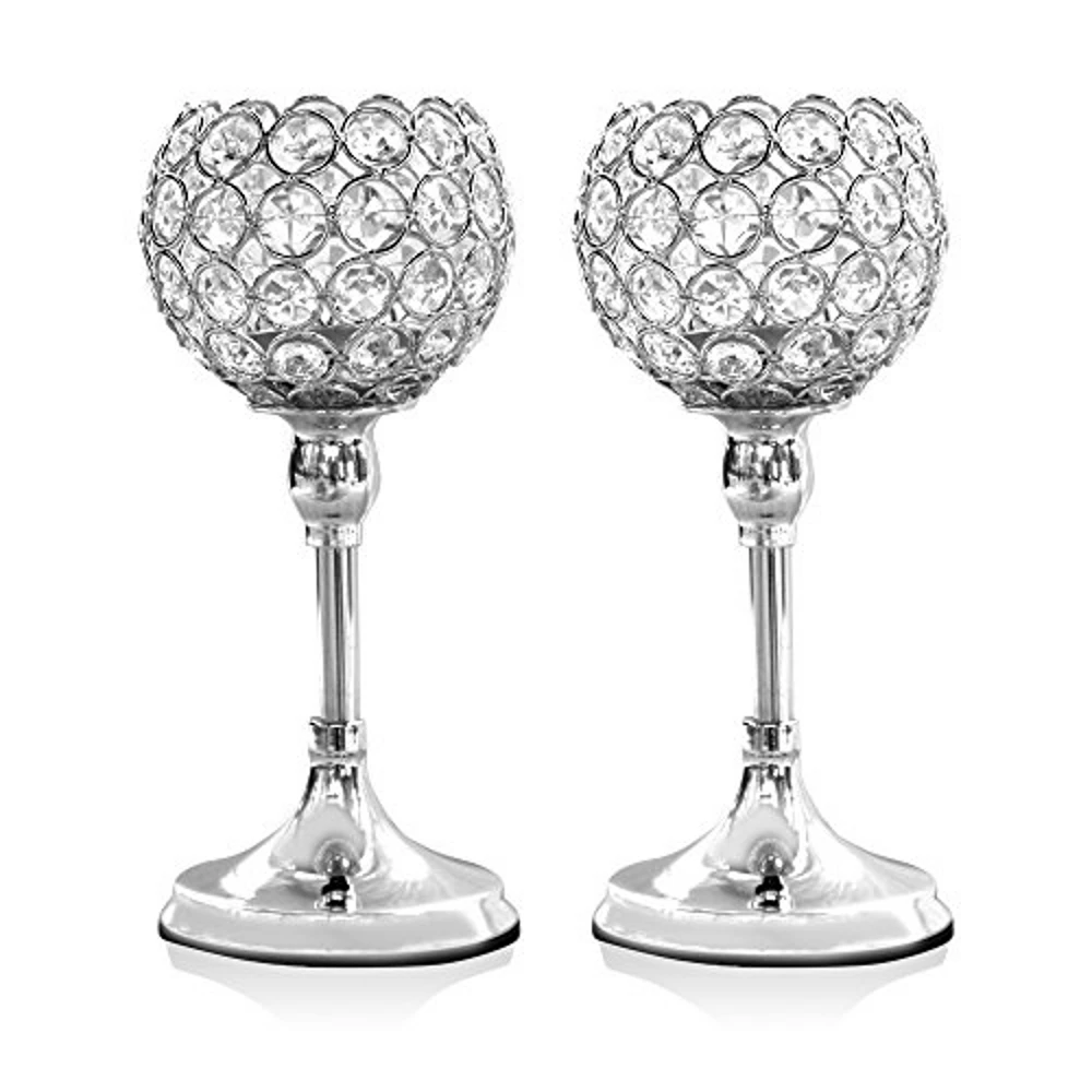 2525s Christmas Halloween Metal Candle Tealight Holders Crystal Candlesticks Wedding Party Table Centerpieces Decoration for Home - Цвет: 2525s