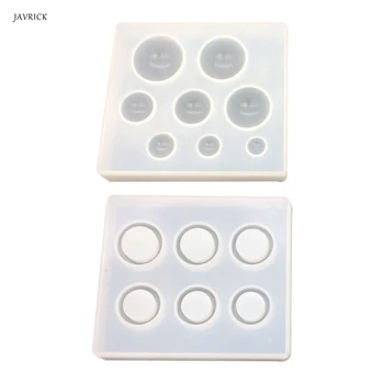 

DIY Crystal Epoxy Mould Semicircular Hemisphere Ring Pendant Resin Jewelry Mirror Handmade Molds
