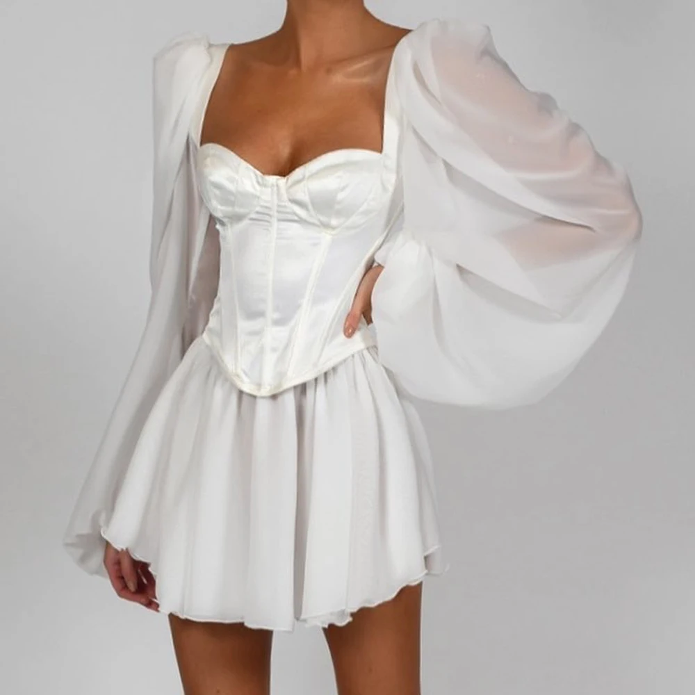 Women Bodycon Dress Female Lantern 