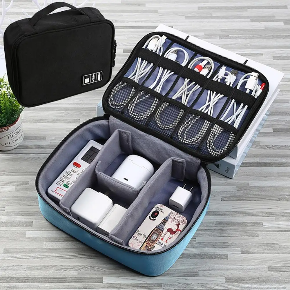 

Multifunction Portable Storage Box Travel Organizer Bag USB Gadget Charger Cable Earphone Storage Bag Case