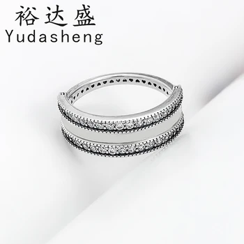 

Heart-shaped Ring. Be Matched with The Side Decorated with The or The Side with The Hollow Heart Fit Original Pandoras Charm