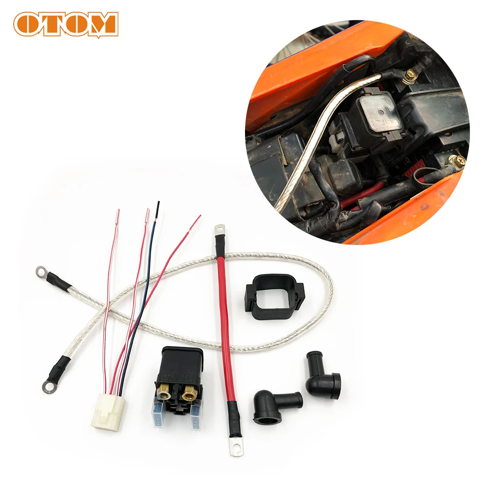 OTOM Motorcycle 12V 15A Start Relay Plug Cable Starter Battery Wire Solenoid Kit For KTM EXC625 SMC640 DUKE II690 SMC1190 RC8