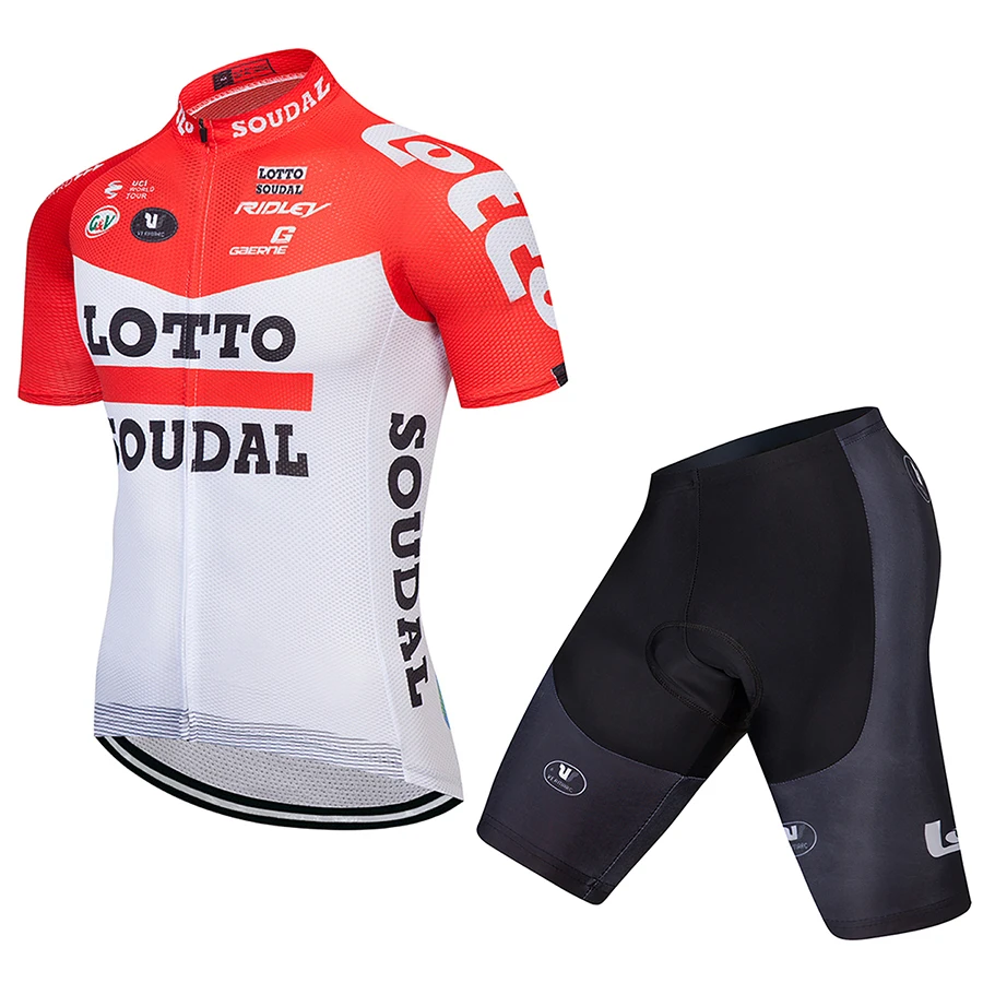 Pro Team красная одежда для велосипедных гонок Ropa Ciclismo Lotto Велоспорт Джерси короткий комплект Мужская велосипедная Одежда MTB велосипед сосулька красный белый