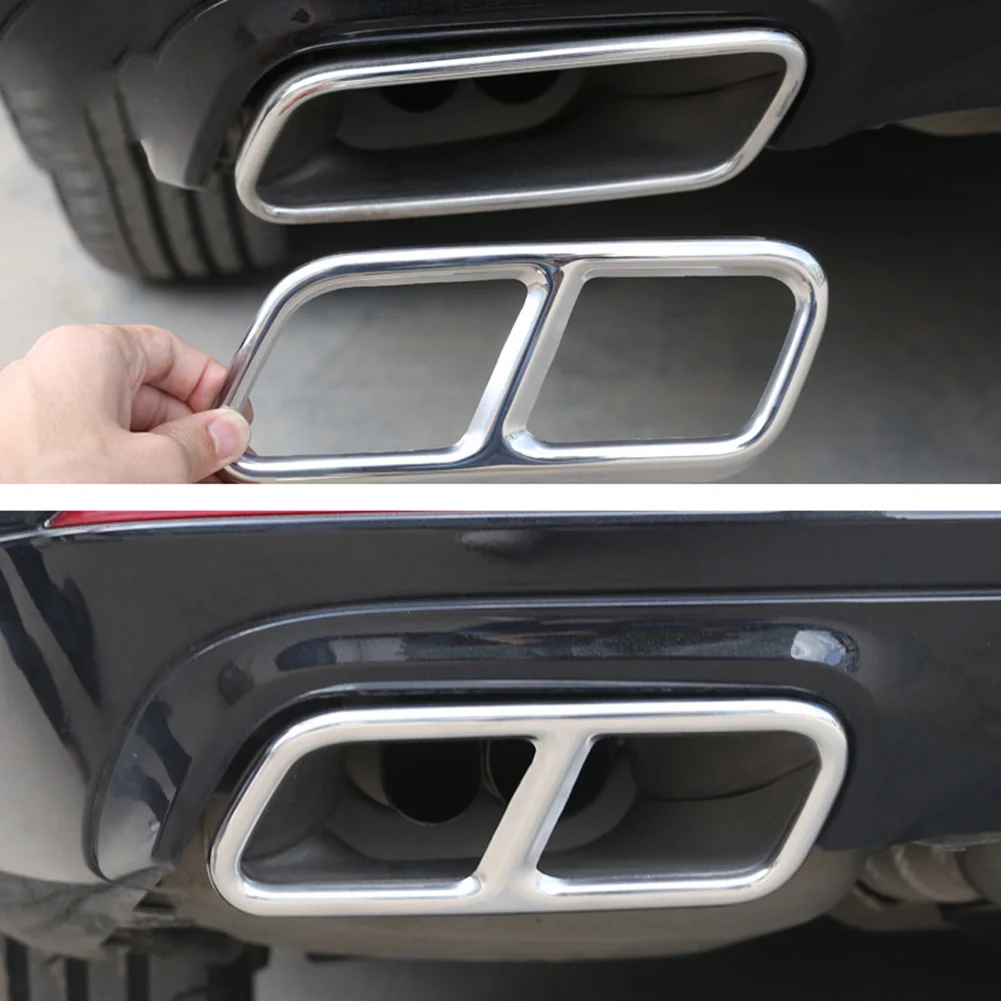 Задняя двойная накладка выхлопной трубы для Benz S Class W221 Facelift W222 C217