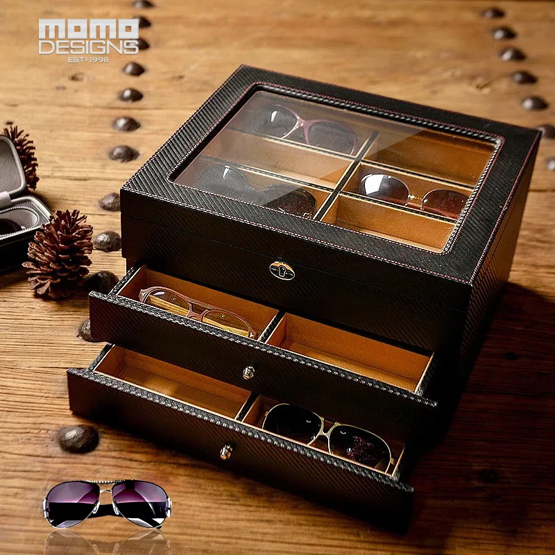 Leather Glasses box 24 Sunglasses storage packing box for glasses