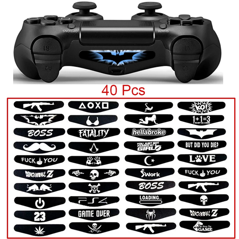 40 шт./лот Светодиодная панель наклейка для Playstation4 PS4 на заказ игровая контроллера