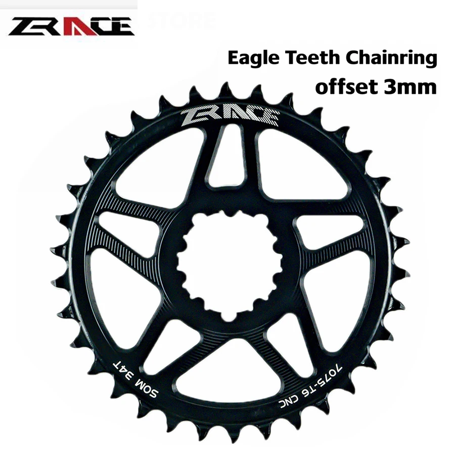 

ZRACE Bicycle Chainring 10s 11s 12s MTB Bike ChainWheel Eagle tooth 7075 CNC offset 3mm 32T 34T 36T For SRAM Direct Mount Crank