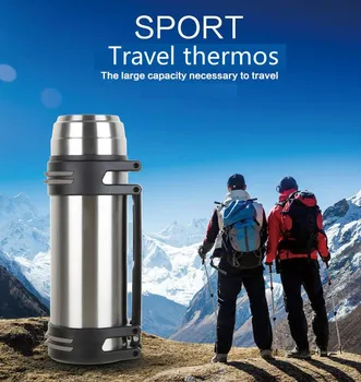 

Multi Capacity Thermos Flask Thermal Water Bottle Wide Mouth 3 Cap Design Portable For Travel Outdoor Water Cup Mug