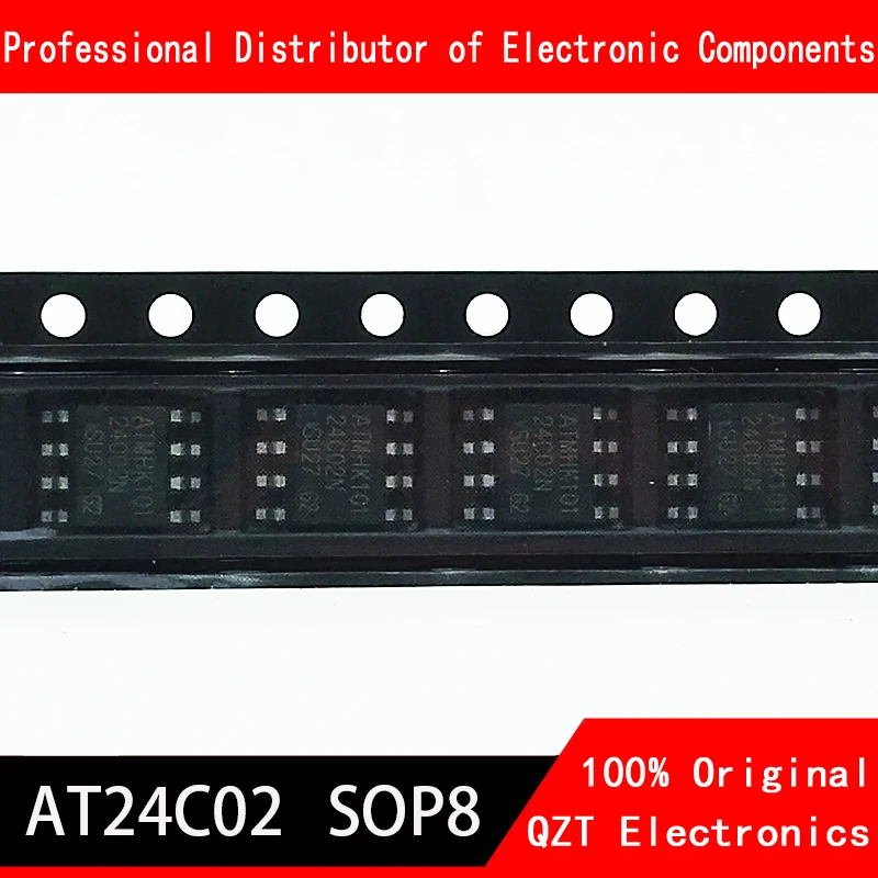 10 шт./лот AT24C02 24C02 SOP8 EEPROM память SMD 10 шт партия ics502m ics502 ics502mlft sop8 smd в наличии