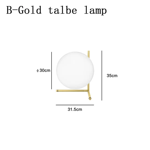A Table lamp Современный напольный абажур с золотым стеклянным абажуром E27 Торшер для гостиной спальни - Цвет абажура: A Table lamp