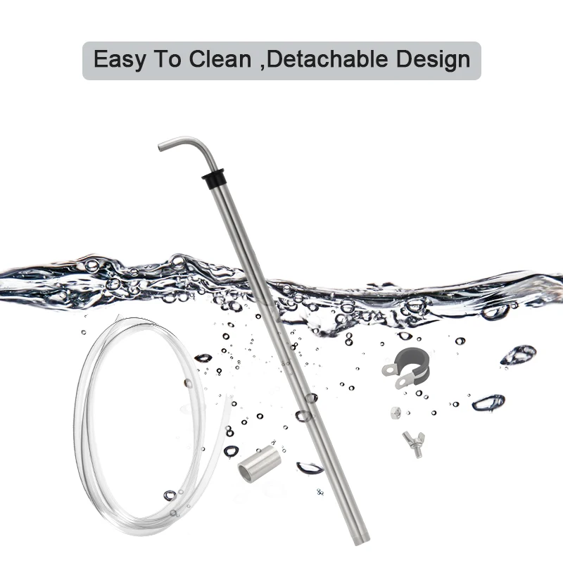 Canna Da Travaso Automatica Per Vino E Birra - Sifone A Flusso Rapido Con Tubo 35cm Per Homebrewing - Foto 8