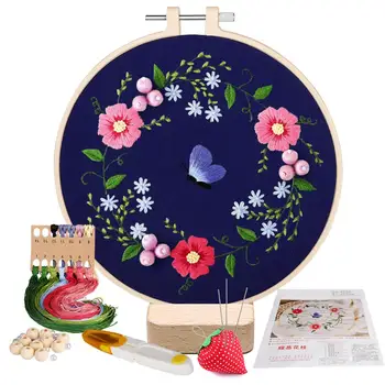 

Knitting Sewing Tool Kit DIY Embroidery Pen Punch Needle Set+4 x Embroidery Needles Sewing Accessories Home Decoration Ornaments