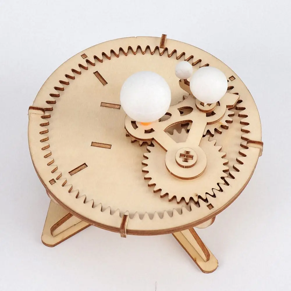 Монтессори DIY деревянная игрушка солнечная система Глобус солнце земля Луна система модель головоломки Развивающие игрушки для детей научный комплект