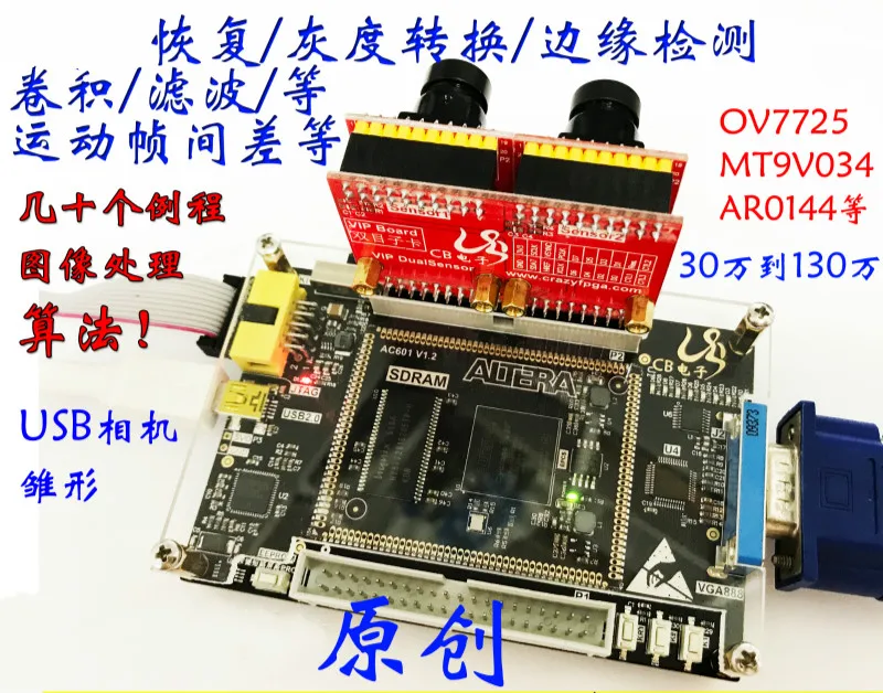Алгоритм создания изображения мини FPGA USB VGA бинокулярная камера