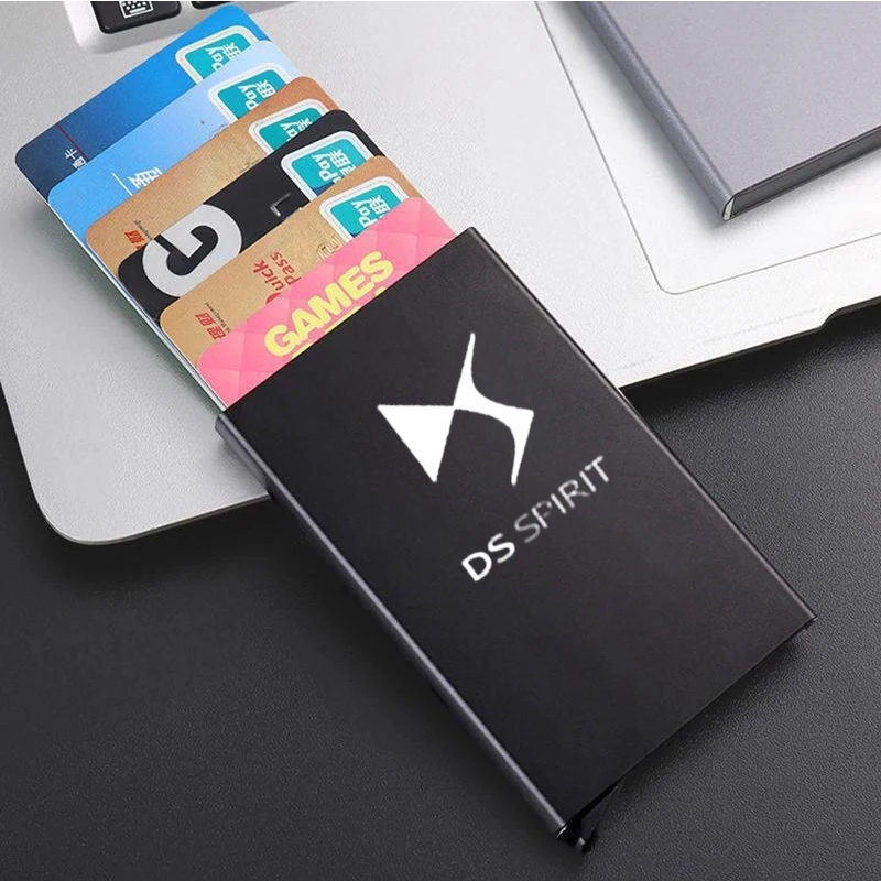 

Car Accessories Metal Silver Case Automatically ID Card Holder for DS SPIRIT DS3 DS4 DS4S DS5 DS 5LS DS6 DS7 WILD RUBIS