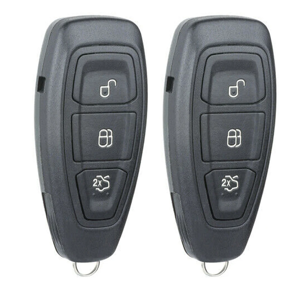 Fernbedienung Schlüsselanhänger Schlüsselbund Schutz Tasche für Ford Focus 3 4 Mk3 St Rs Kuga Escape Ecosport New Fiesta Autoschlüssel Hülle Leder Auto Schlüsselhülle HEZHOUJI Braun 