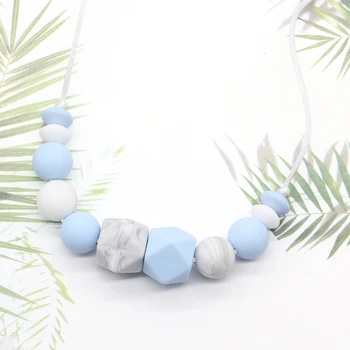 

Candy Color Silicone Hexagon Beads Nursing Chain Choker Fashion Accessory Kid Gift Jewelry Breastfeeding Baby Teether