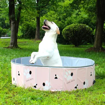 

Pet Bath Swimming Tub Bathtub Foldable Dog Swimming Pool Pet Swimming Pool Collapsible Bathing Pool for Dogs Cats Kids M