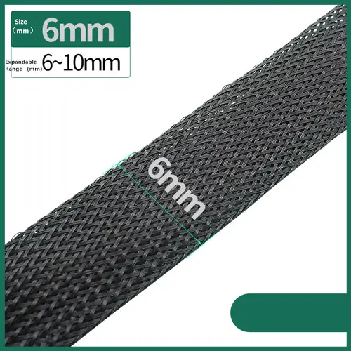 Dropship 1/5/10/50/M Black Insulated Braid Sleeving 4/6/8/10/12/14/20/25mm Tight PET Wire Cable Gland Protection Cable Sleeve - Image 13