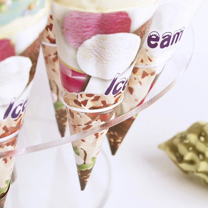 Details about   16 Hole Ice Cream Holder Acrylic Cupcake Ice Cream Cones Holder StandB.kz 