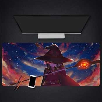 

Anime Megumin Extra Large Mouse Pad Gaming Mousepad Anti-slip Natural Rubber with Locking Edge Gaming Mouse Mat