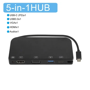 

USB Type C Hub Type-C To HDMI VGA Adapter PD charger USB-C 3.0 Typec 3.5mm Jack Audio Video for MacBook Pro