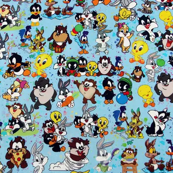 

Yellow Bird Blue 100% Cotton Fabric for Boy Clothes Hometextile Cushion Cover Backpacks Curtain DIY 140cm Width BL250