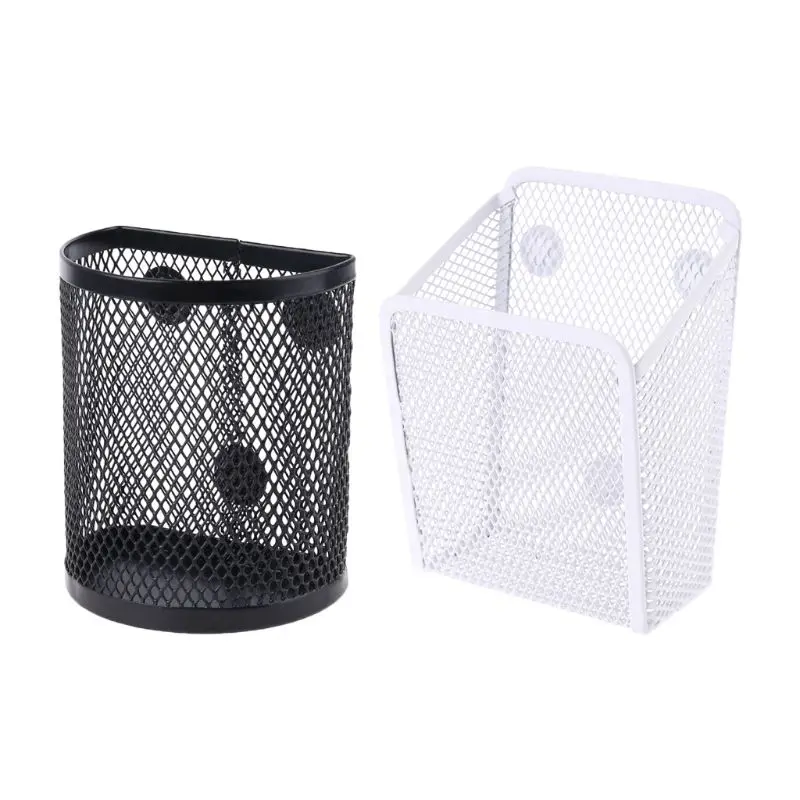 

Metal Wire Mesh Magnetic Basket Storage Box Pen Pencil Makeup Organizer Kitchen
