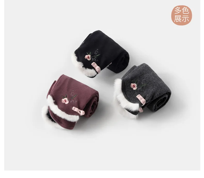 Girls Autumn And Winter plus Velvet Trousers New Style 0-1-Year-Old Infant Korean-style Casual Pants CHILDREN'S Autumn Oute