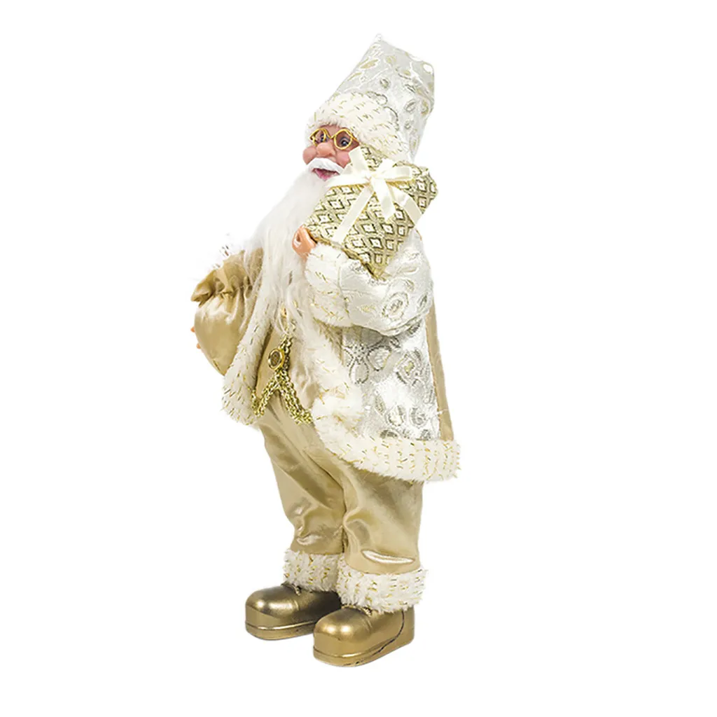 Новая Рождественская кукла Санта-Клауса 1 шт. 33x15 см Рождественский подарок для ребенка игрушка Рождественский стол украшение для дома 0903#30