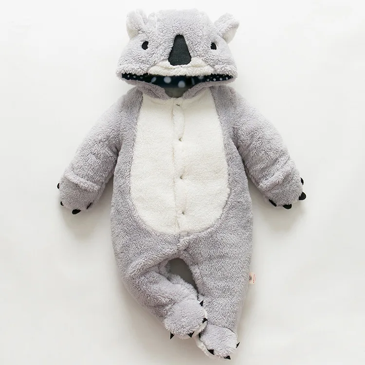 

2019 Infants Thick Onesie Winter Baby Newborns Warm Climb Clothes One Piece Baby Clothes