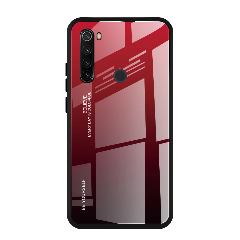 style 05 Для xiaomi redmi note 8T чехол из твердого закаленного стекла Модный градиентный защитный чехол на заднюю панель для xiaomi redmi note 8T оболочка - Цвет: style 05