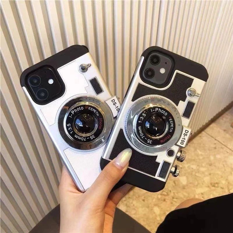Emily In Paris Retro Camera Leather Sling Phone Case