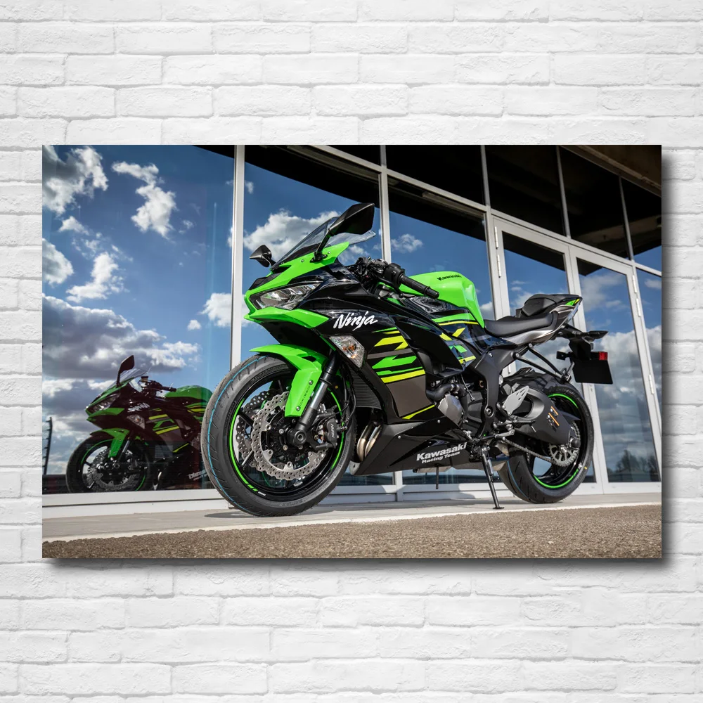 近代絵画レーシングチーム壁紙カワサキニンジャ Zx 6r オートバイポスターキャンバスプリント壁アートインテリア 絵画 書道 Aliexpress