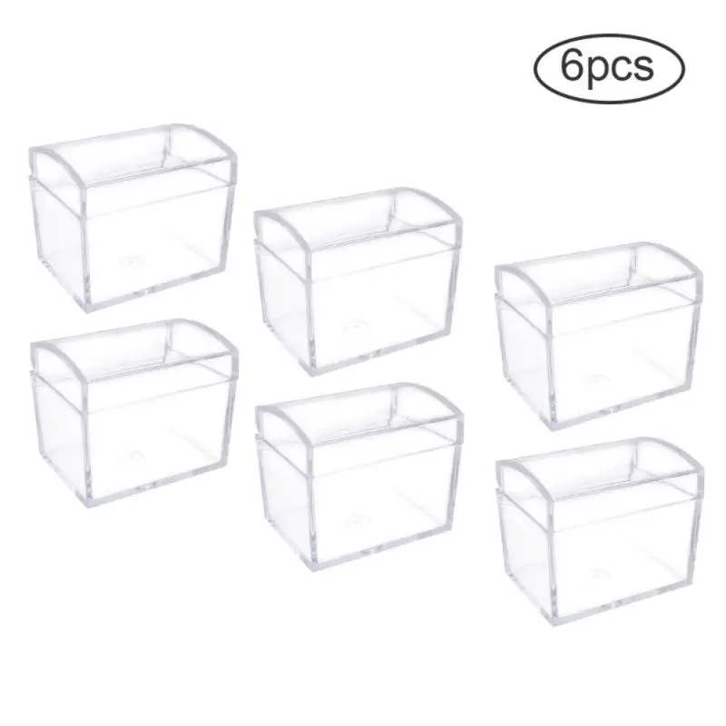 6Pcs 1/6/12 шт прозрачный кубик свадебный сувенир Конфета коробка Пластик прозрачный прозрачные коробочки для подарков декоративная бумага - Цвет: 6Pcs