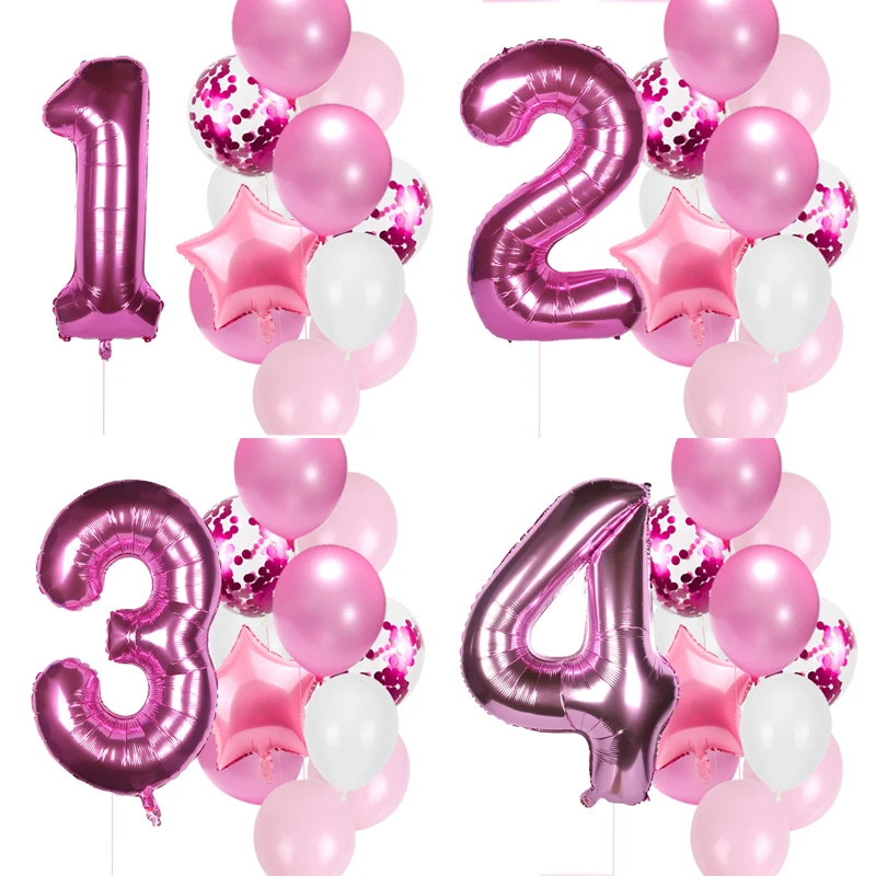 1er Anniversaire Fille Ballon, Ballon Chiffre 1 Rose, Ballon Helium Numéro  Rose, Ballon 1 Ans Fille, Ballons Anniversaire 1 an, Anniversaire Fille 1  an Parti Décoration 