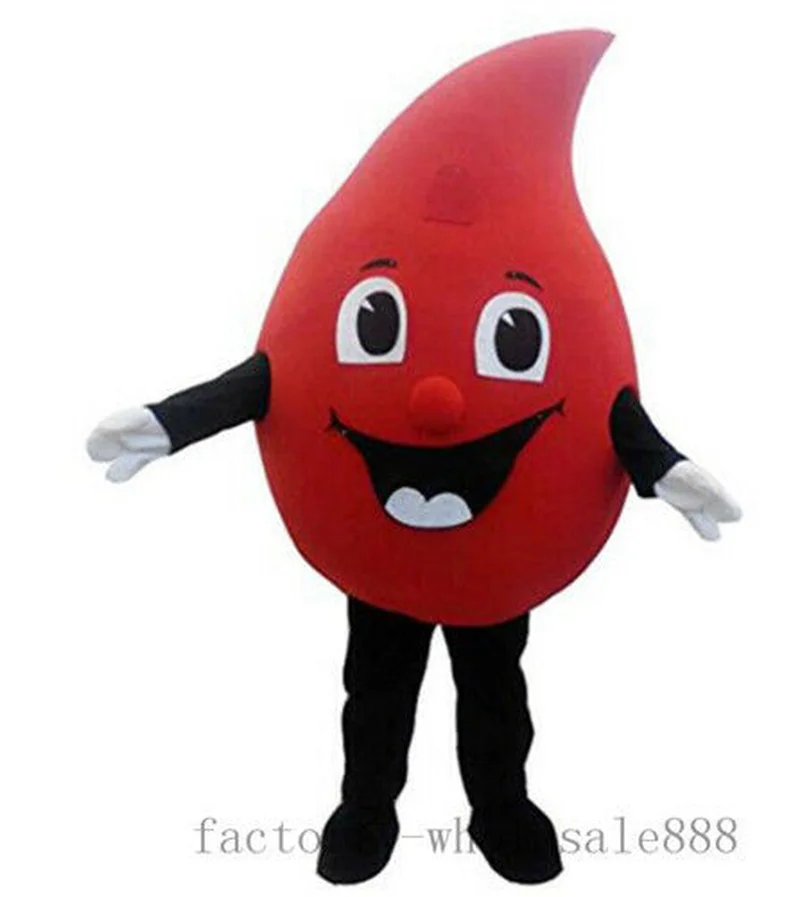 

Red Drop of Blood Mascot Costume Suit Cosplay Party Game Fancy Dress Outfits Clothing Advertising Halloween Xmas Easter Adults @