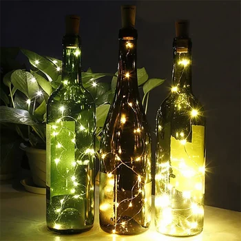 

Battery-powered cork wine bottle light 2m DIY LED string light bar light birthday party wine bottle stopper light strip