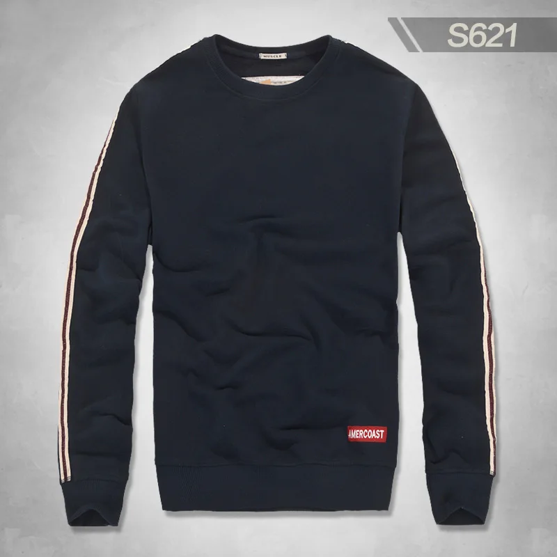 S621 dark blue Amercoast мужские осенние и зимние модные студенческие спортивные пальто бейсбольный костюм одежда плюс плюшевый Топ индивидуальные с собственным логотипом - Цвет: S621 dark blue
